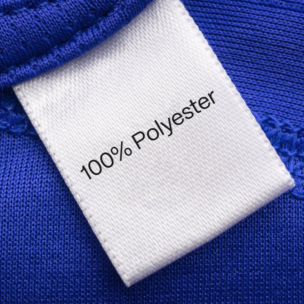 clothes label 100% polyester